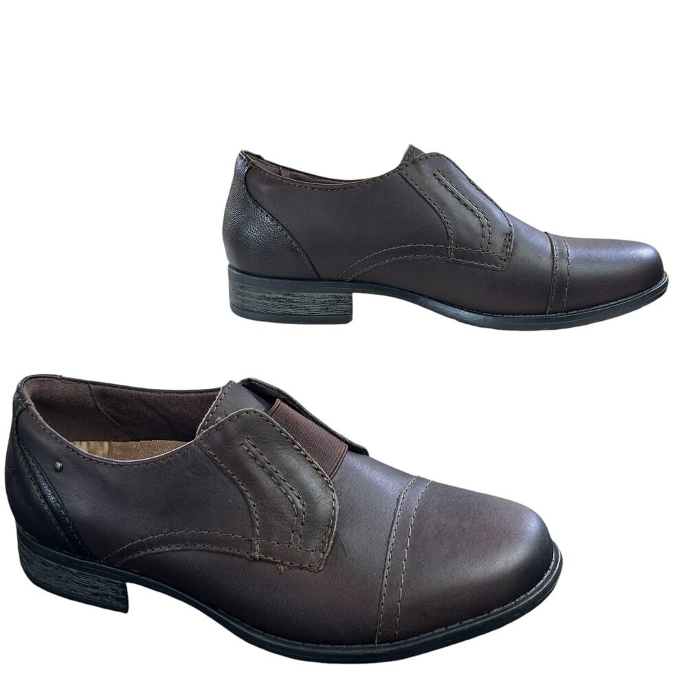 Earth Origins Shoes Women Size 8 Brown Navigate Nate Leather Workwear Slip On - Picture 2 of 12